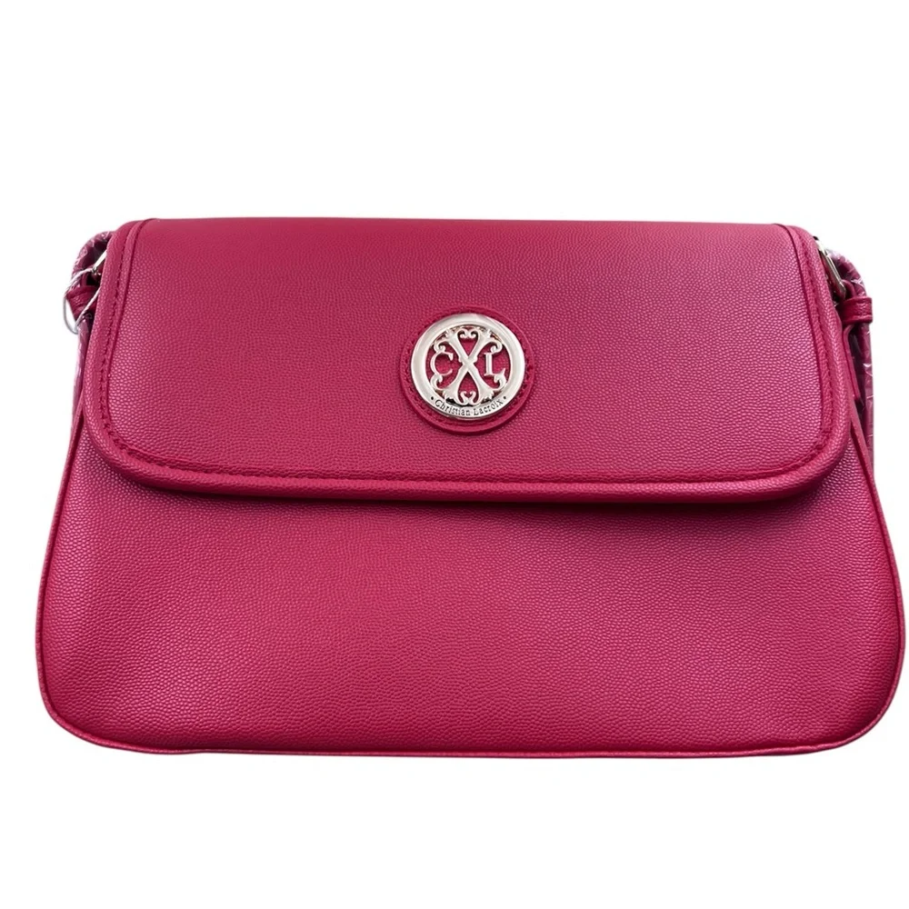 Christian Lacroix CXL Karen Caviar Red Shoulder Bag